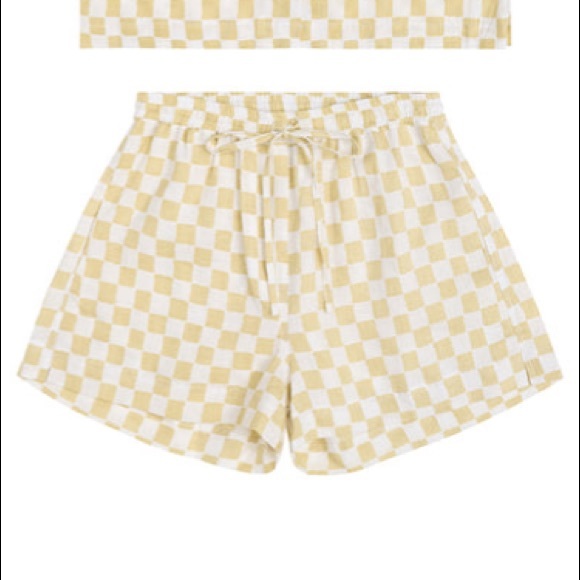 linen check shorts - Picture 2 of 7